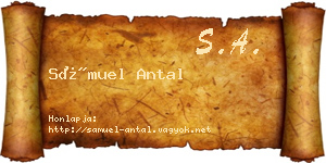 Sámuel Antal névjegykártya